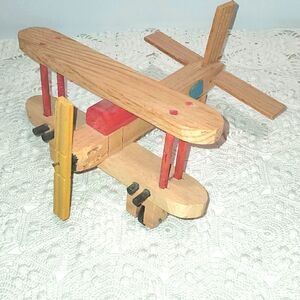 Handmade Wooden Airplane Mexico 